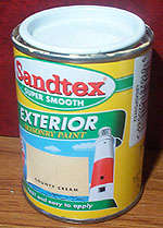 Sandtex paint tin