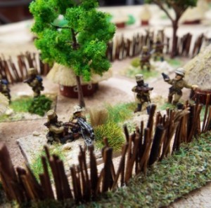 German askaris defend village